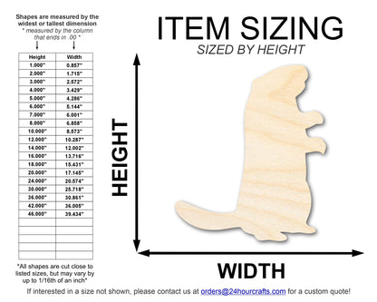 Unfinished Wood Standing Groundhog Shape | Groundhog Day | DIY Craft Cutout | up to 46" DIY