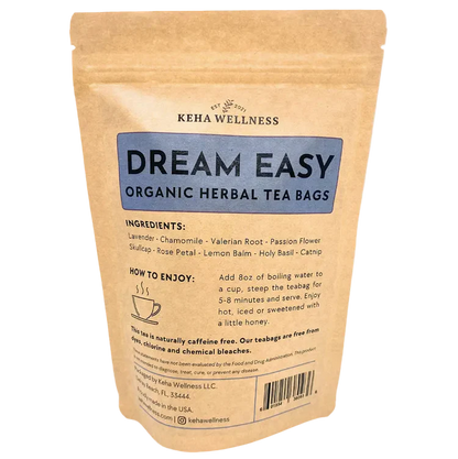 Dream Easy Tea Bags — Evening Herbal Tea | Chamomile, Valerian & Lavender Blend