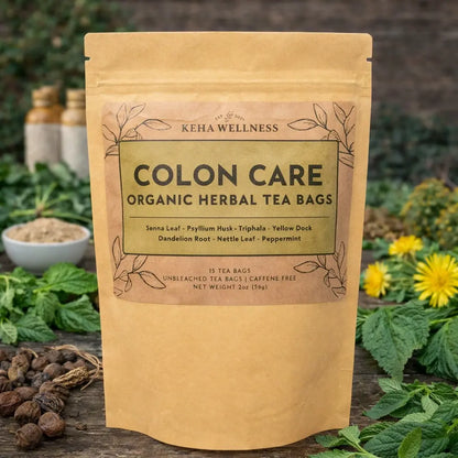Colon Care Tea — Organic Herbal Tea Bags | Senna, Triphala & Psyllium Blend